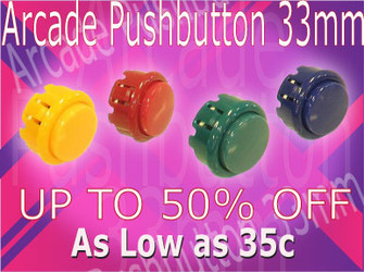 Up to 75% off Arcade Pushbuttons 33mm