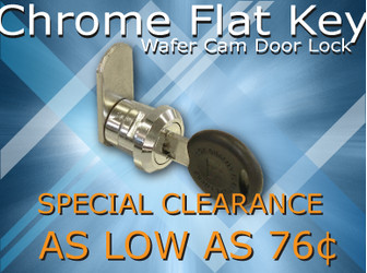 Chrome Flat Key Wafer Cam Door Lock Special Offer