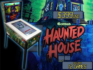Haunted House 3D Digital Pinball with 12 Gottlieb Pinball Tables