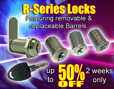 Removable Barrel Cam Locks R-Series Half Price