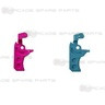 Namco Point Blank X Gun Trigger Blue and Pink are available on Arcade Spare Parts.  Namco Factory Part Number: 741-639