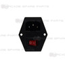 Inlet Power Switch Socket with Fuse for Arcade Cabinet - Angle Type