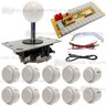 Single Player Joystick, Buttons and USB Encoder Kit - White