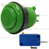 American Style Concave Push Button - Green (E Series)
