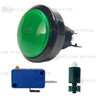 45mm Illuminated Button - Green