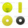 Sanwa Shaft Cover, Dustwasher and Ball Top JLF-CD-CY + LB-35-CY (Clear Yellow)
